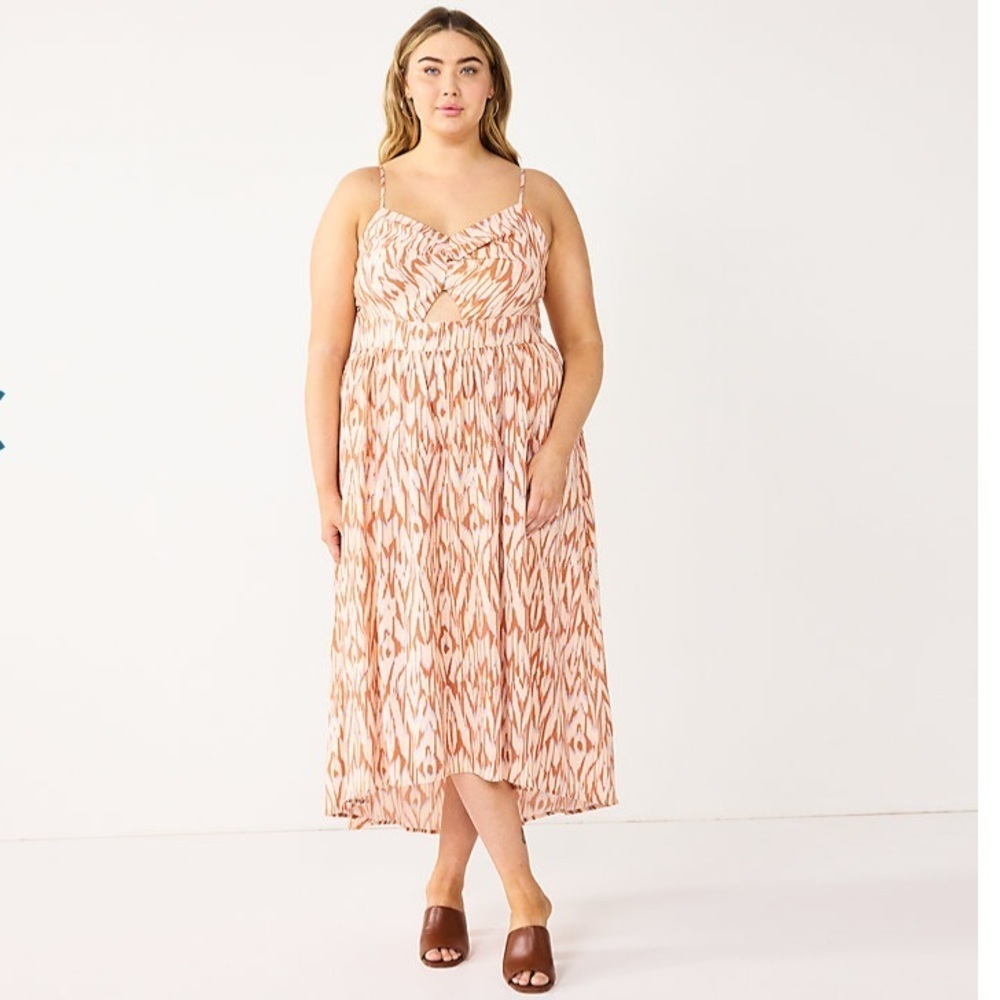 Plus size high low twist front high low dress size 2X